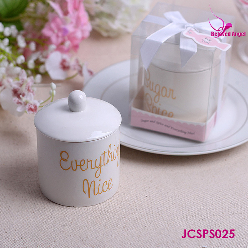 Wholesale Wedding Favors
 "Sugar Spice and Everything Nice" Ceramic Sugar Bowl