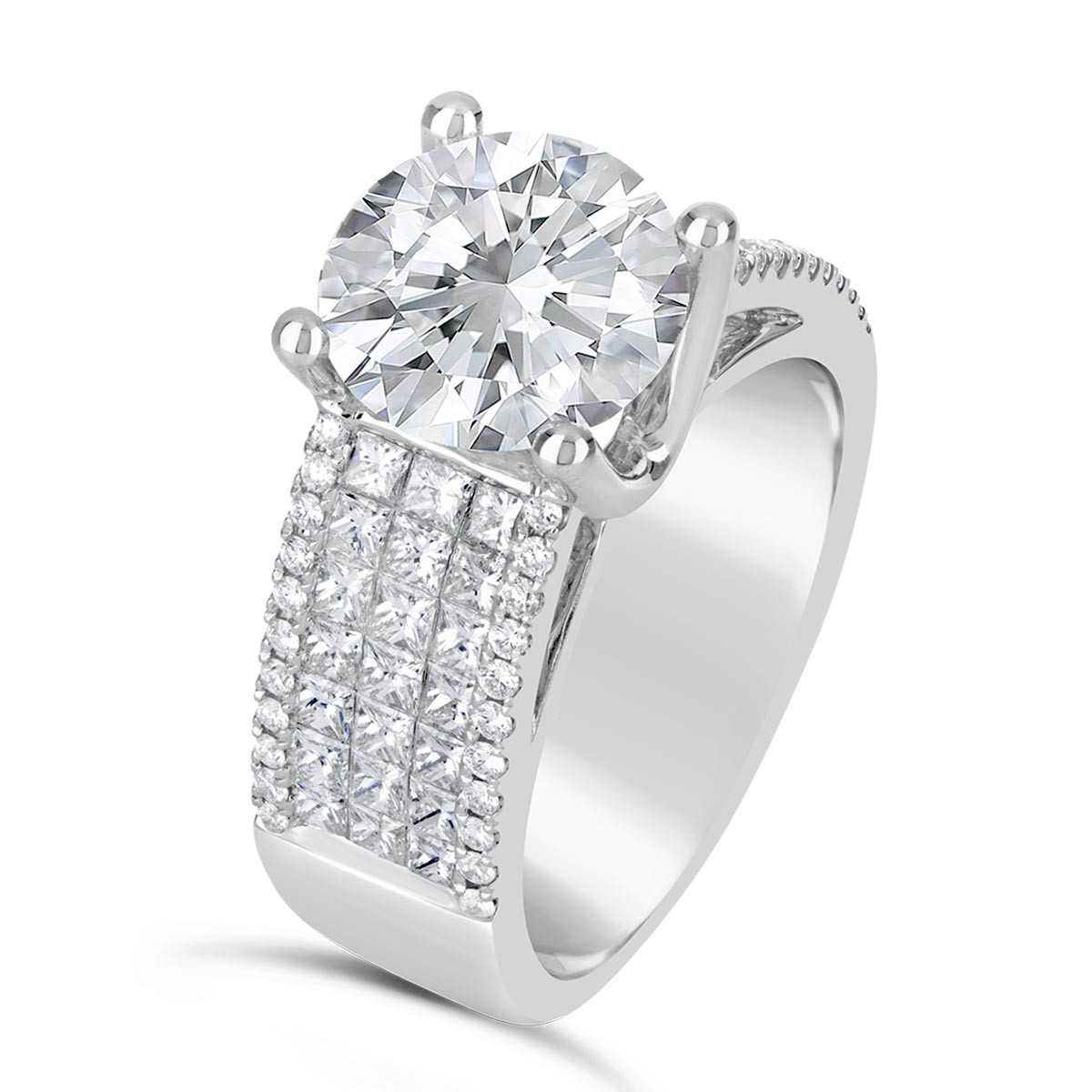 Wide Band Rings With Diamonds
 Wide Band Diamond Engagement Ring The Diamond Guys