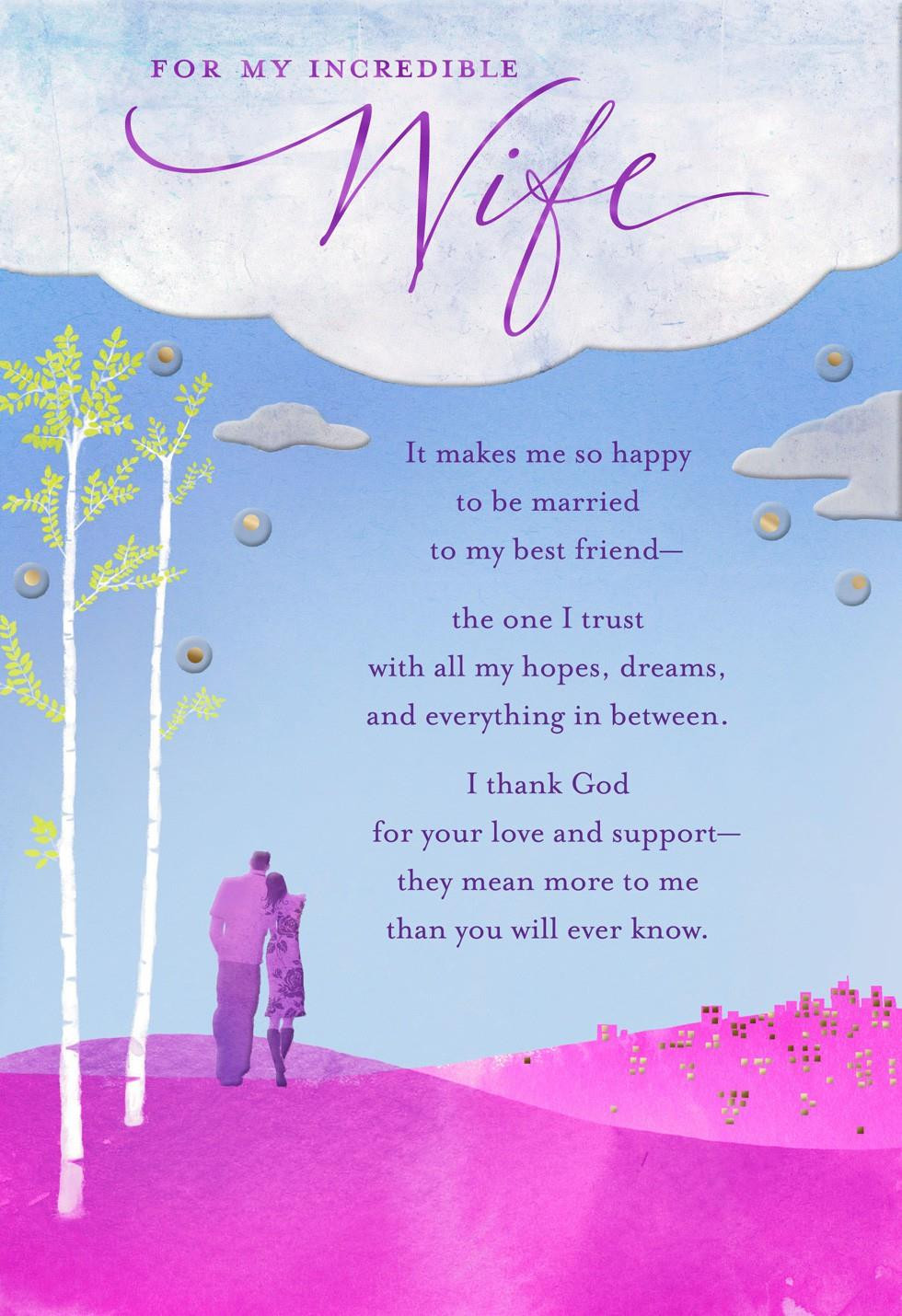 Wife Birthday Card
 Wife I Love You Religious Birthday Card Greeting Cards