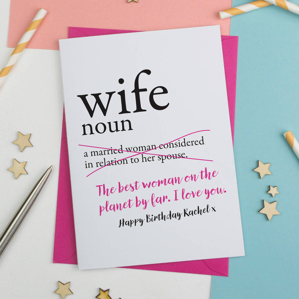 Wife Birthday Card
 wife birthday card by a is for alphabet