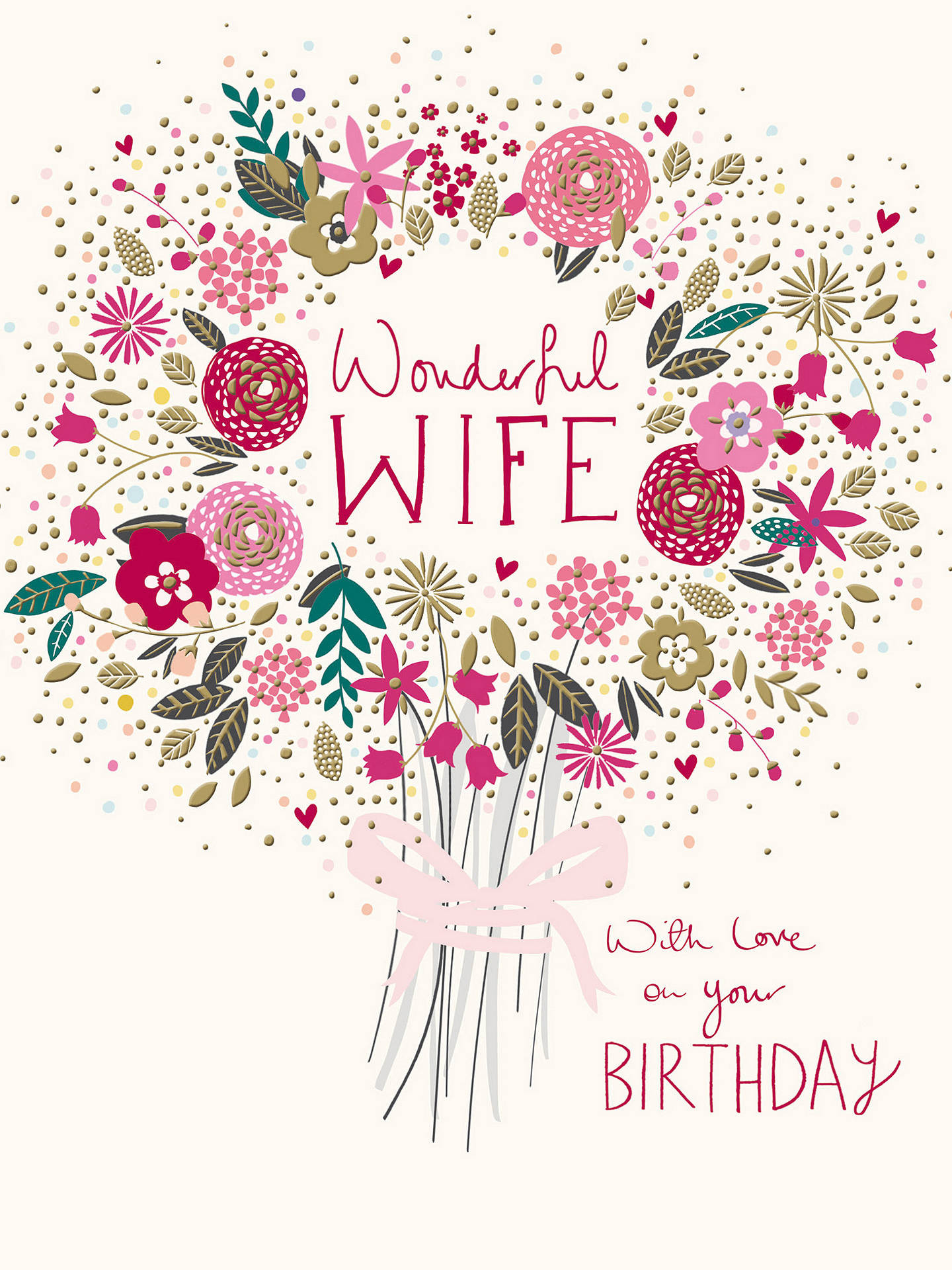 Wife Birthday Card
 Woodmansterne Amazing Wife Birthday Card at John Lewis