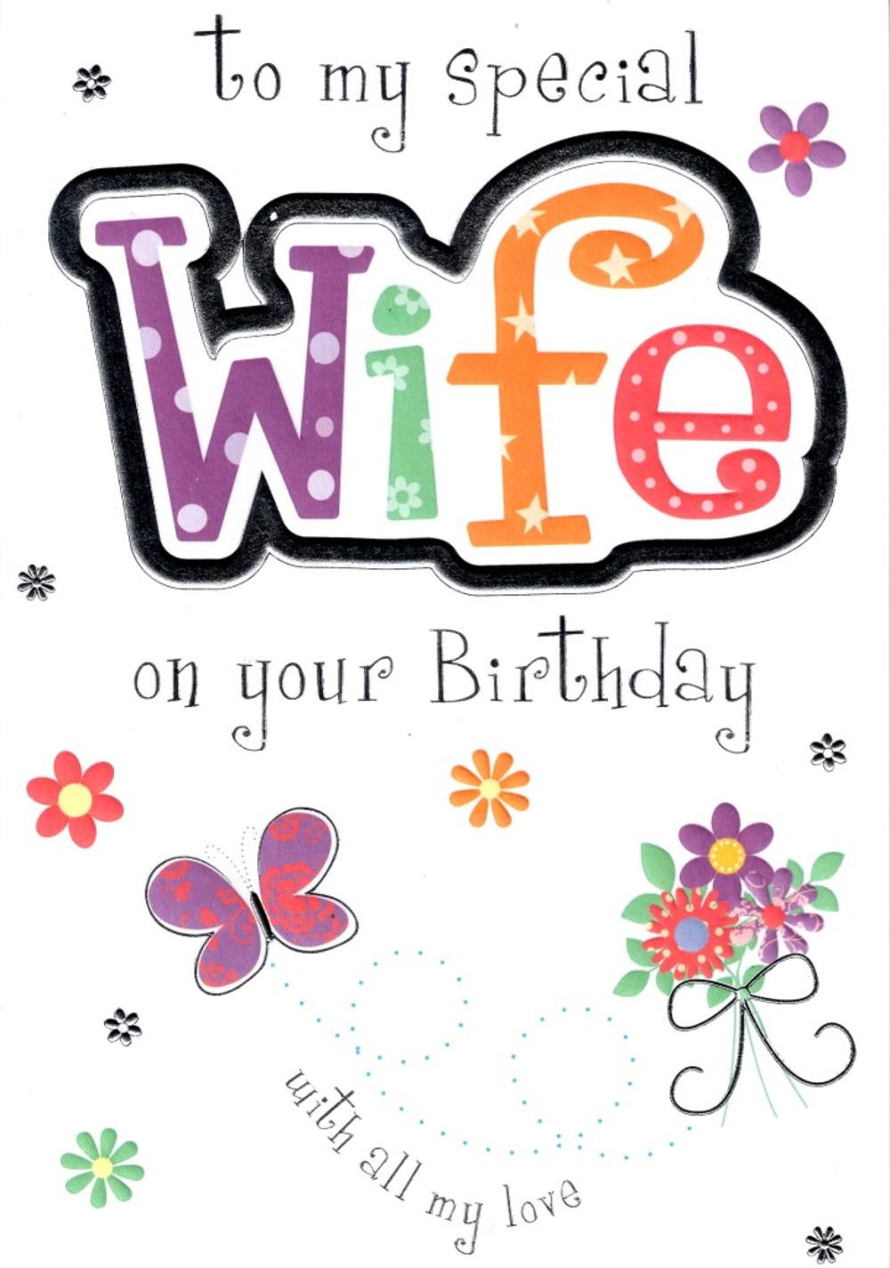 Wife Birthday Card Message
 Special Wife Birthday Card Cards