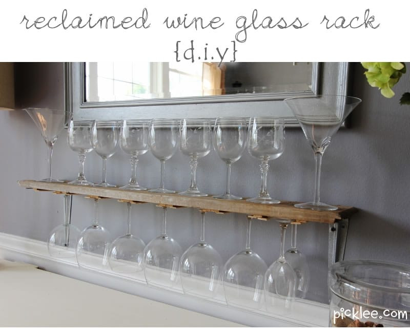 Wine Glass Rack DIY
 Reclaimed Wine Glass Rack DIY Picklee