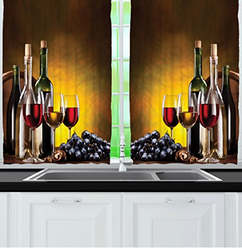 Wine Kitchen Curtains
 Very cheap price on the wine and grape kitchen curtains