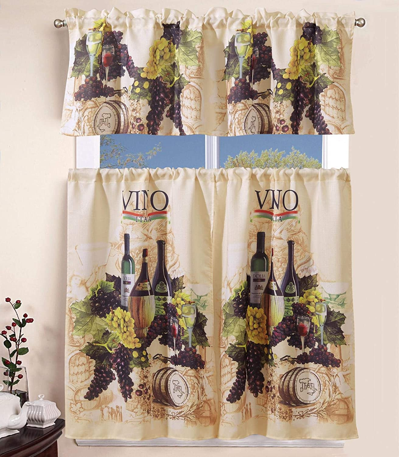Wine Themed Kitchen Curtains
 Best Wine Themed Kitchen Curtains 36 Inch Length Home