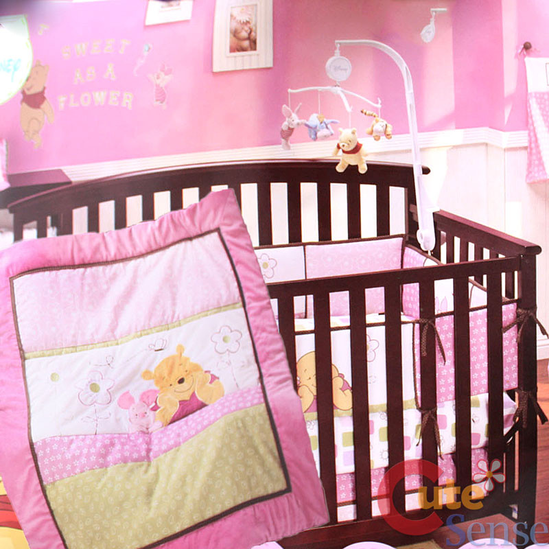 Winnie The Pooh Baby Decor
 Winnie the Pooh with Piglet Baby Crib Bedding Set Pink