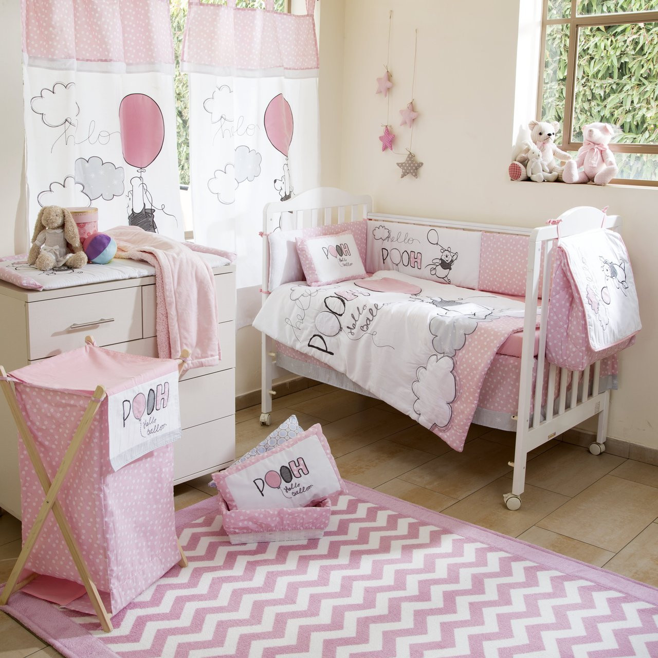 Winnie The Pooh Baby Decor
 Disney Pink Winnie The Pooh Play Crib Bedding Set Petagad