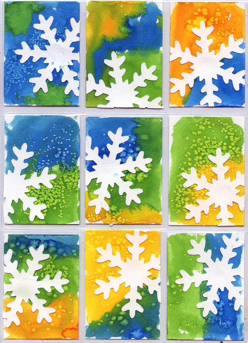 Winter Art Projects For Kids
 Snowflake ATC Art Projects for Kids