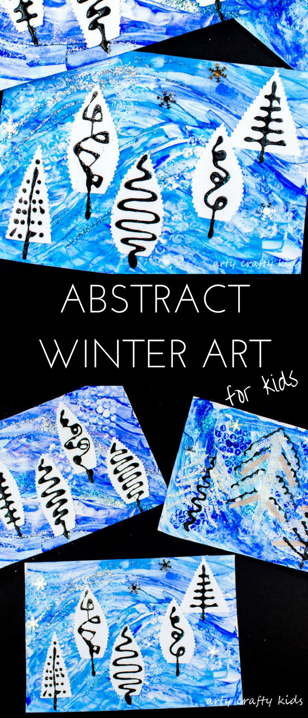 Winter Art Projects For Kids
 Abstract Winter Art for Kids