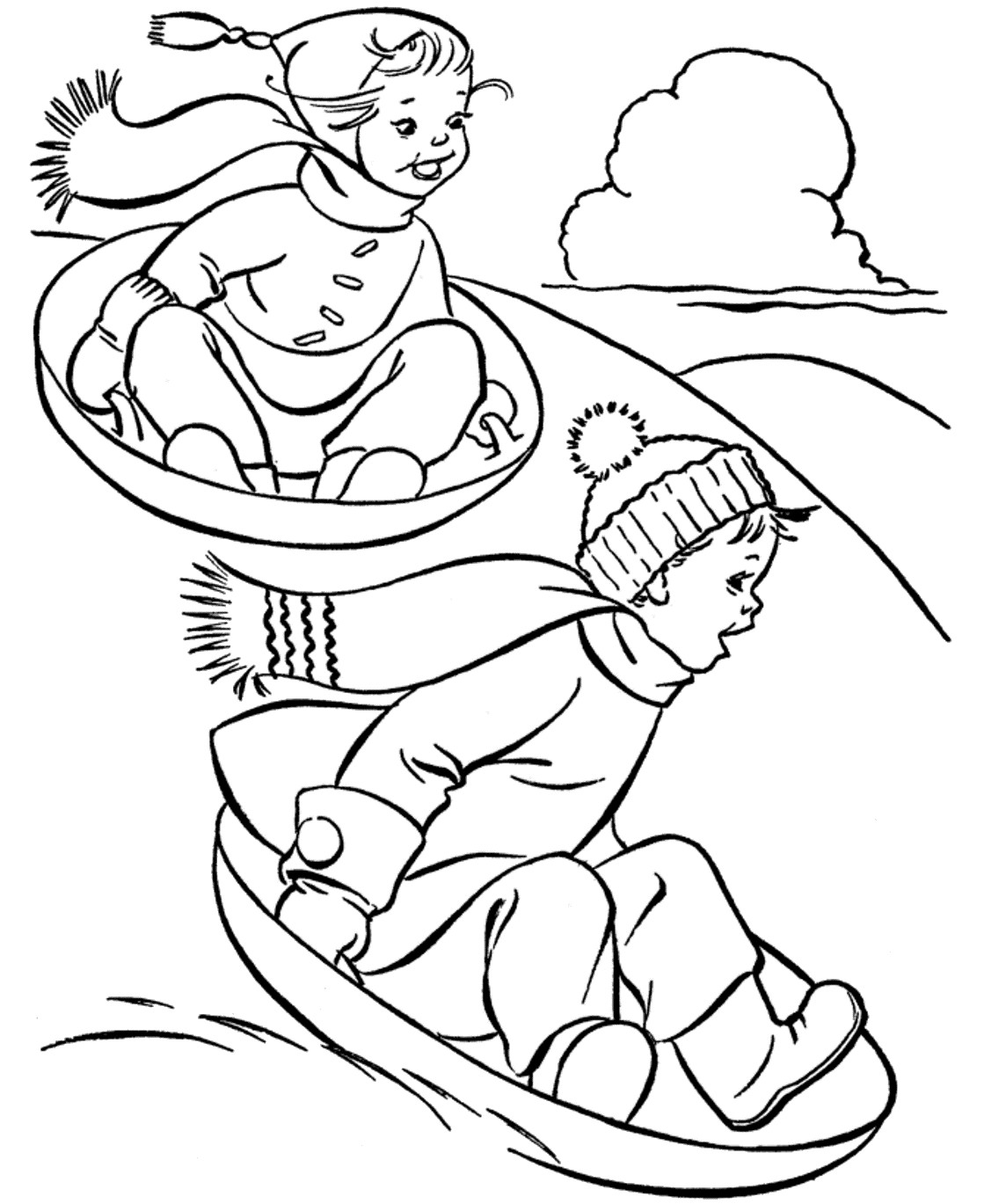 Winter Coloring Pages For Kids
 Sports graph Coloring Pages Kids Winter Sports