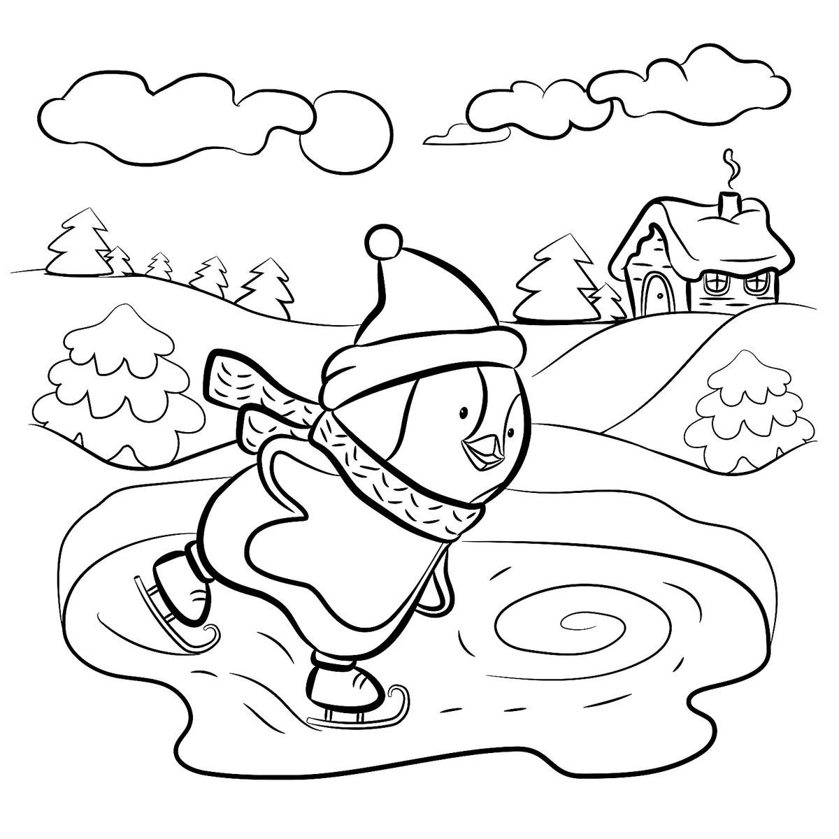 Winter Coloring Pages For Kids
 Winter Puzzle & Coloring Pages Printable Winter Themed
