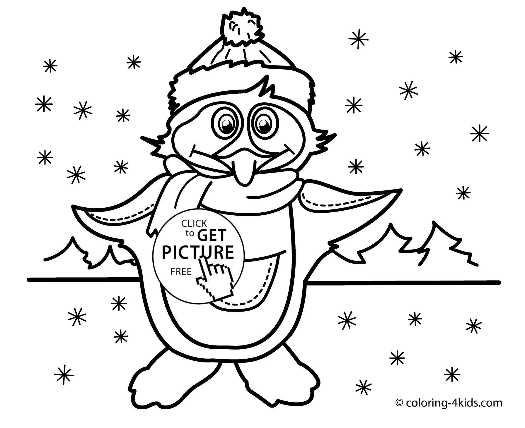 Winter Coloring Pages For Kids
 Winter coloring pages penguin for kids seasons coloring