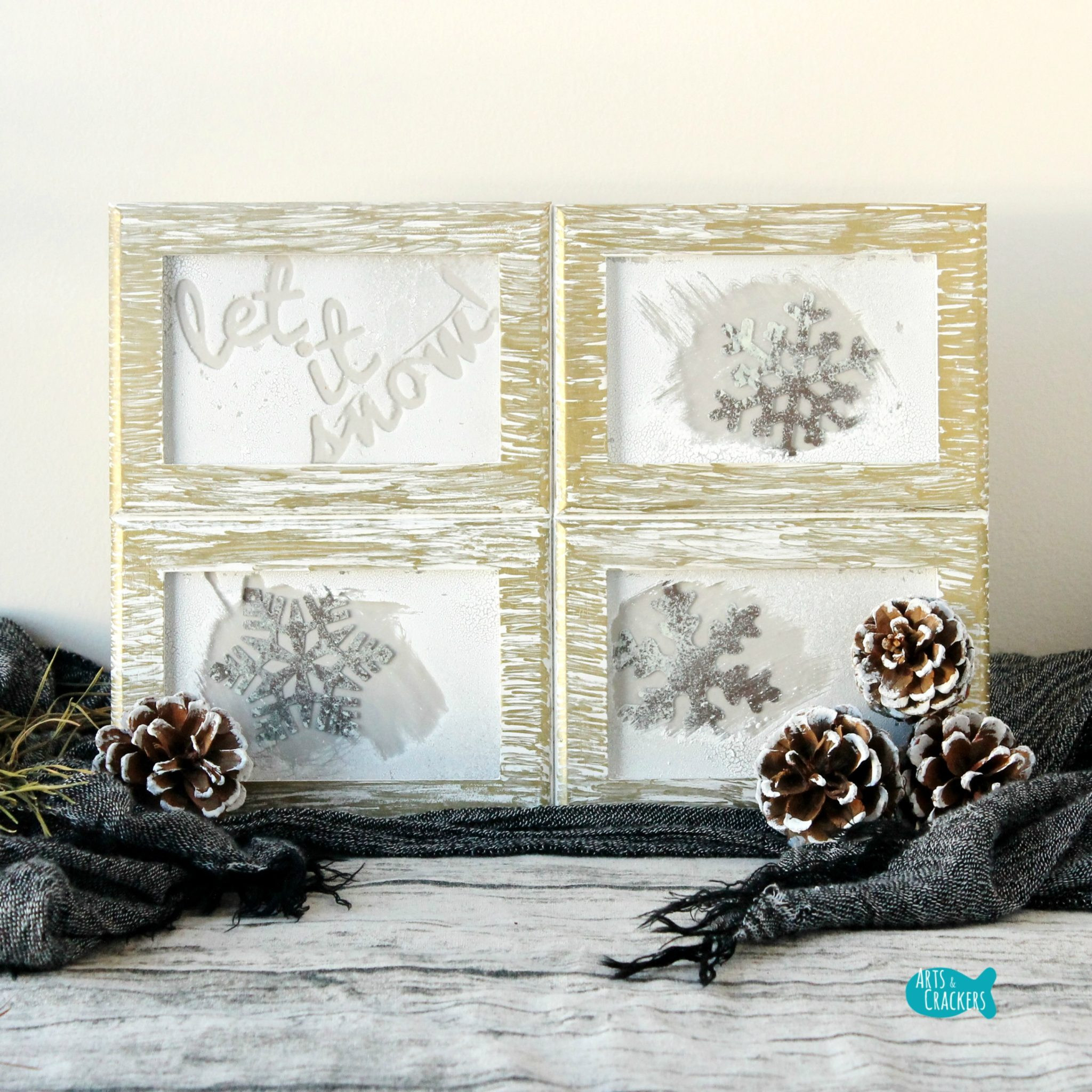 Winter DIY Decor
 Rustic Frosted Frames Winter Home Decor DIY Project Tutorial