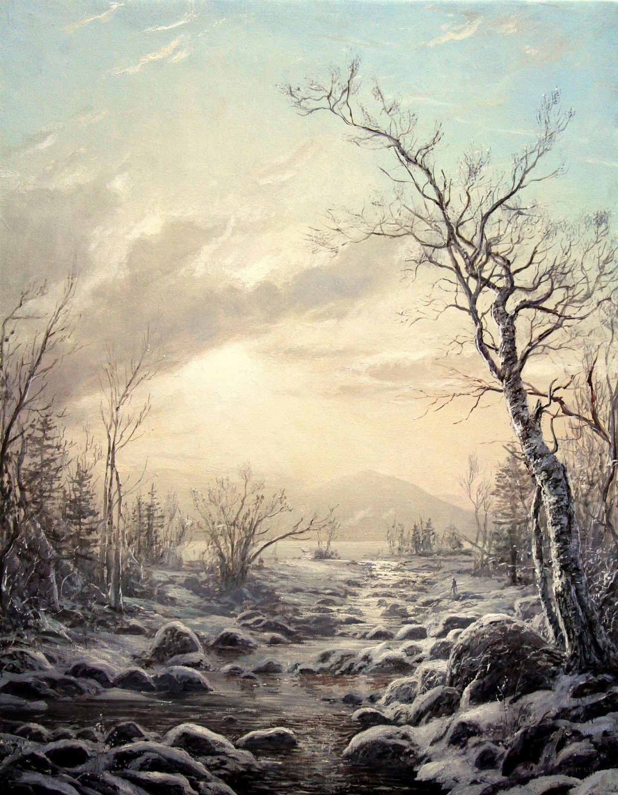 Winter Landscape Painting
 ERIK KOEPPEL Winter Landscape Paintings