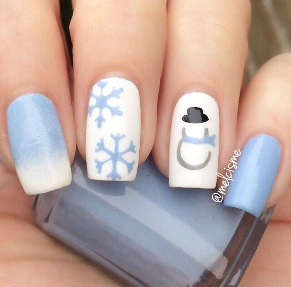 Winter Nail Design
 Whimsical Winter Manicure That Will Make Your Nails Stand