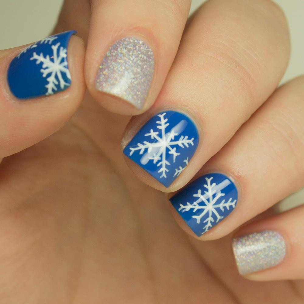 Winter Nail Design
 Nail Art How to Snowflake Design