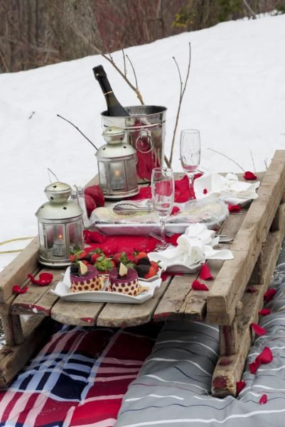 Winter Picnic Ideas
 even in winter eating and drinking outdoors can be