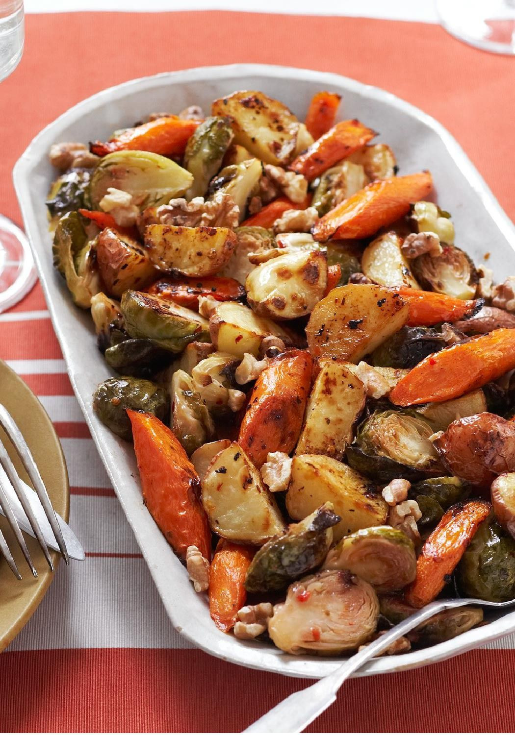 Winter Vegetable Side Dishes
 Roasted Winter Ve able Trio — Opt for this flavorful