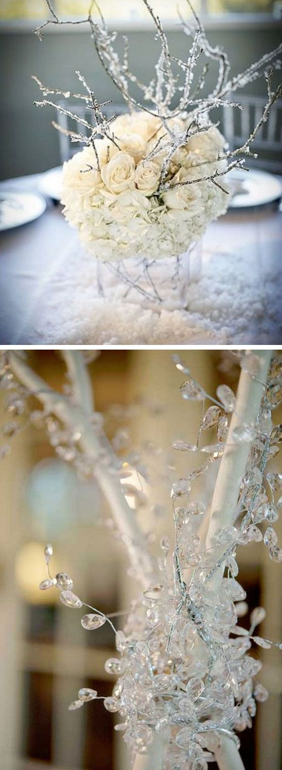 Winter Wedding Centerpieces DIY
 Winter Branch Table Centerpiece