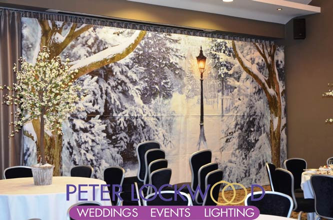 Winter Wonderland Backdrop Ideas
 Backdrops and Drapes hire in Manchester by peter lockwood