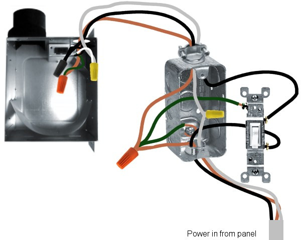 Wiring Bathroom Exhaust Fan
 New bath exhaust fan wiring questions DoItYourself