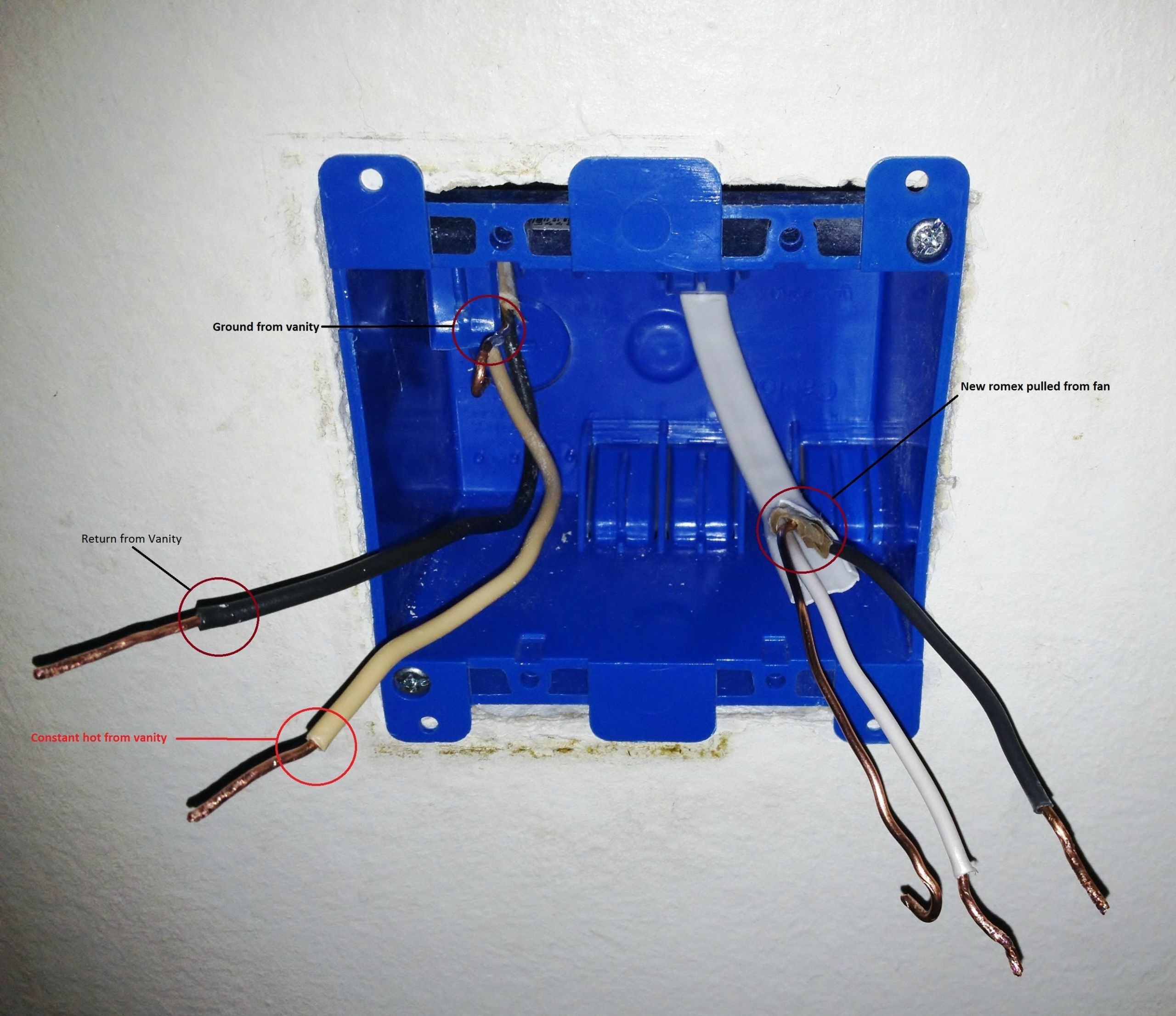 Wiring Bathroom Exhaust Fan
 [Help] Wiring a new bathroom exhaust fan into an existing