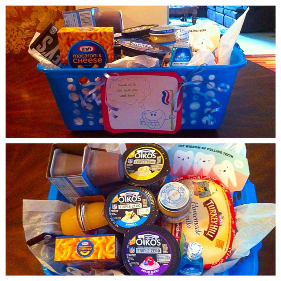 Wisdom Teeth Gift Basket Ideas
 "Smile with the teeth you still have " wisdom tooth