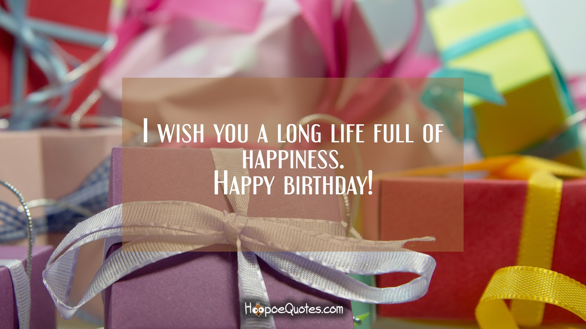 Wishing You A Happy Birthday Quotes
 I wish you a long life full of happiness Happy birthday