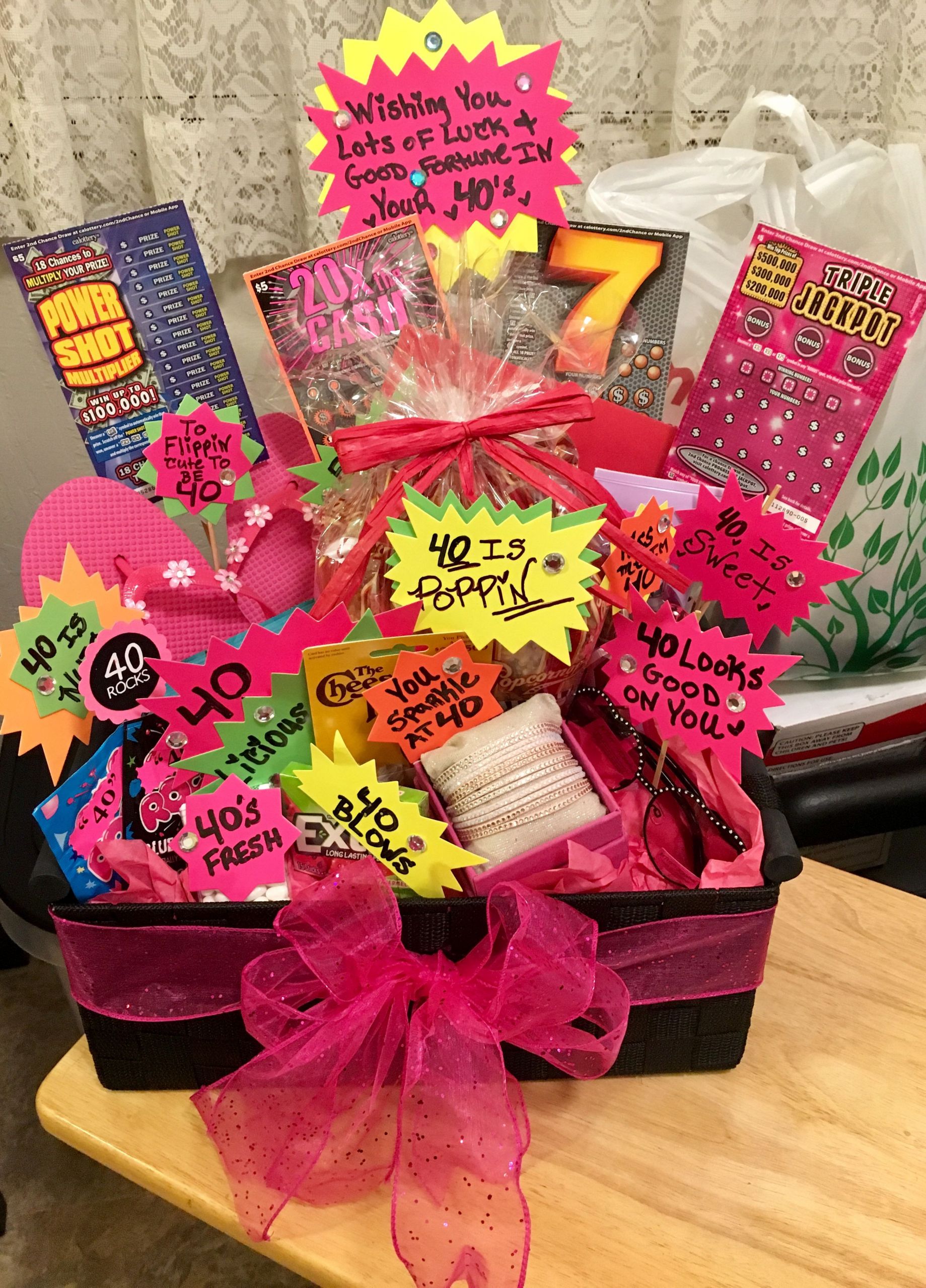 Women'S 40Th Birthday Gift Ideas
 40th Birthday basket