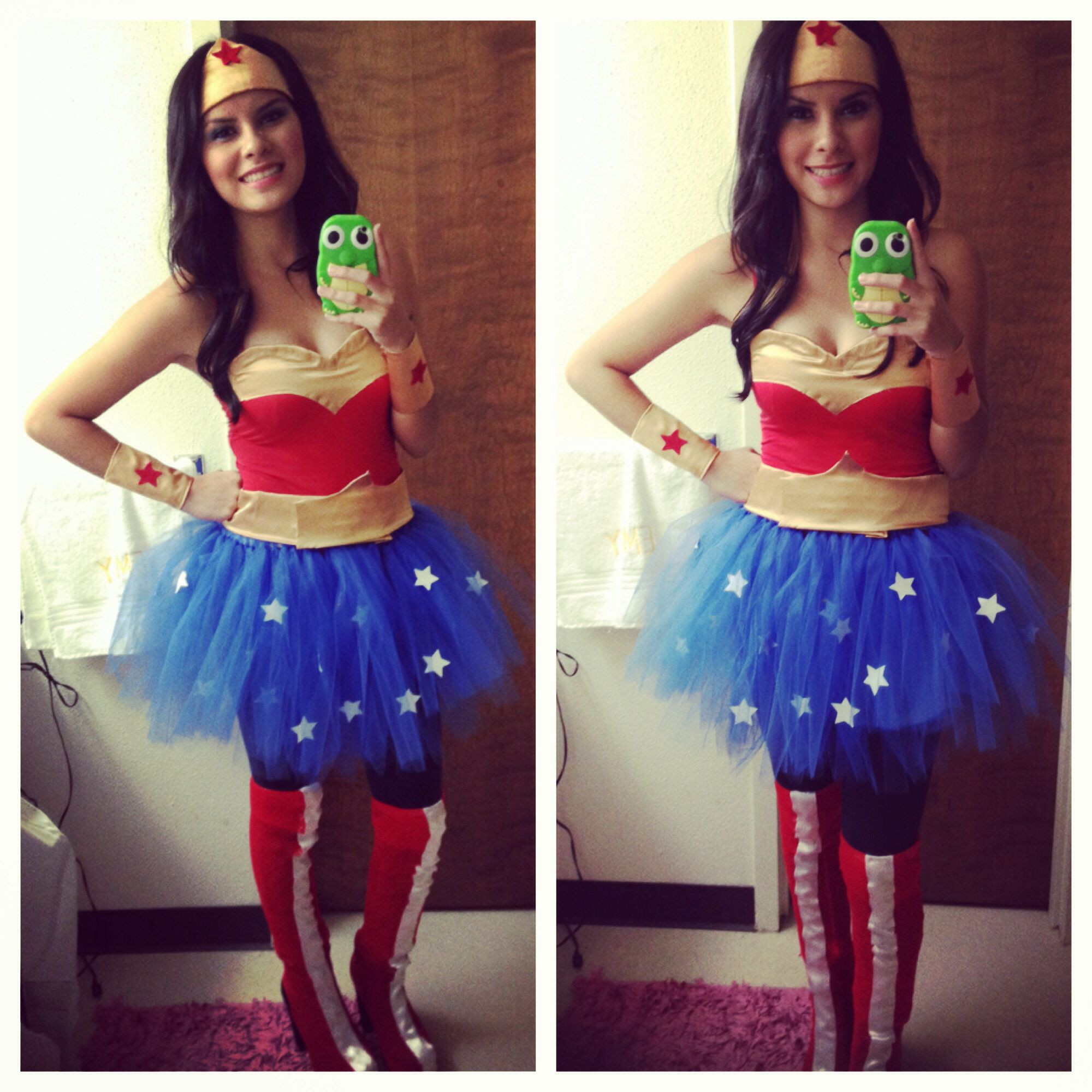Wonder Woman Halloween Costume DIY
 Made this Wonder Woman costume from head to toe Happy