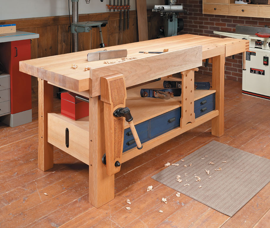 Wood Work Bench DIY
 Shaker Style Workbench Woodworking Project