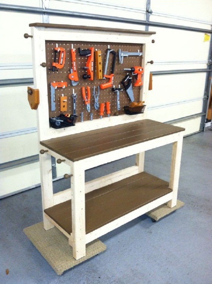 Wood Work Bench DIY
 How to Make A DIY Kids Workbench