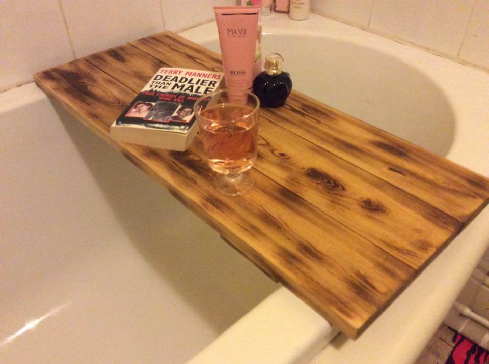 Wooden Bathtub DIY
 Wooden Pallet Bath Tub Tray – 101 Pallets