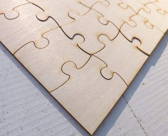 Wooden Puzzle Pieces Wedding Guest Book
 Wood Puzzle Pieces Wedding Guest Book Rustic and Fun Ideas