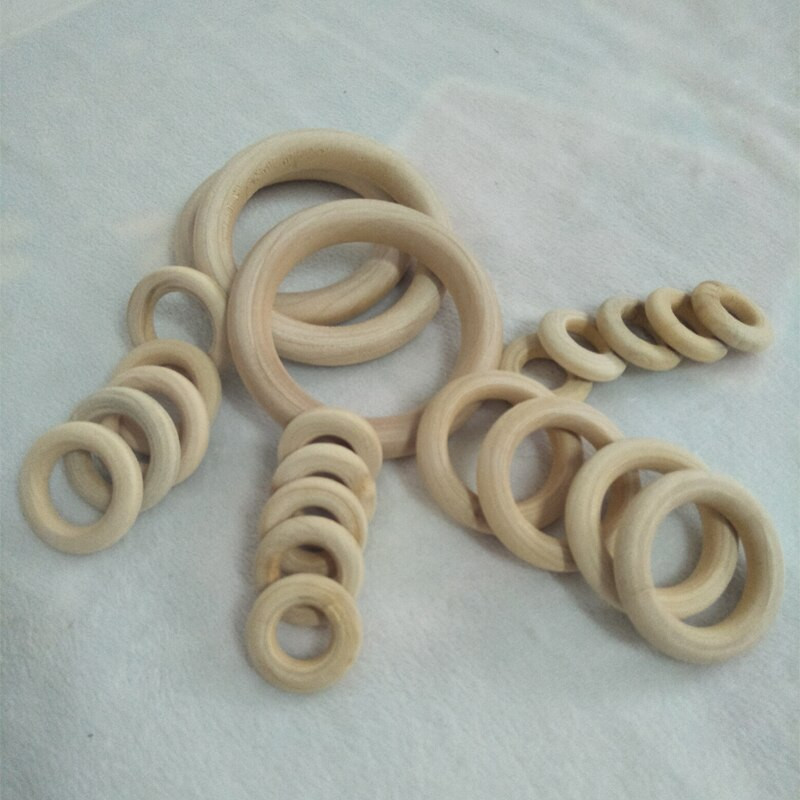 Wooden Ring DIY
 50pcs lot 25mm Natural Wood Rings Beads Unfinished Wooden