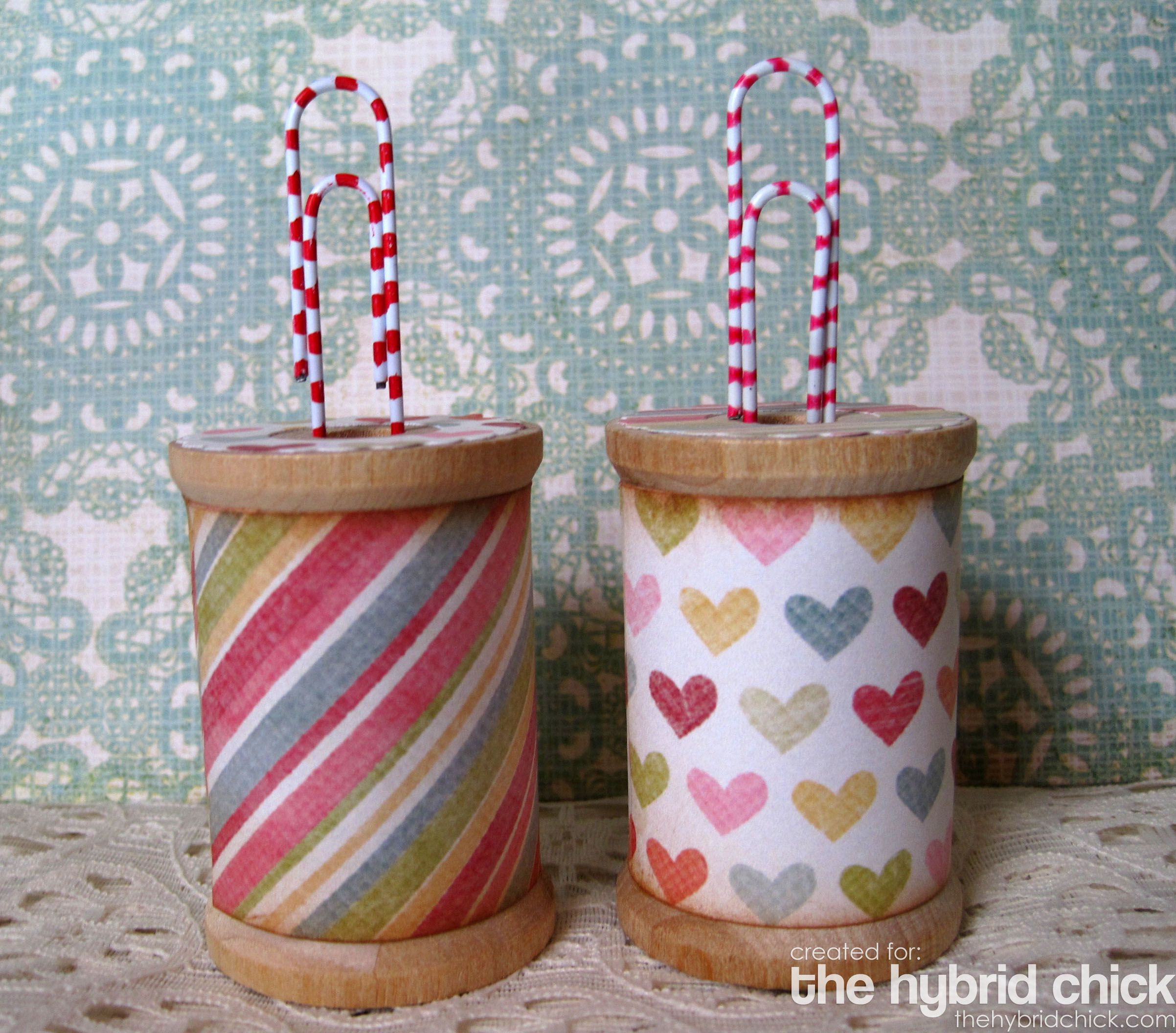 Wooden Spool Craft Ideas
 Valentine Spool Decorations