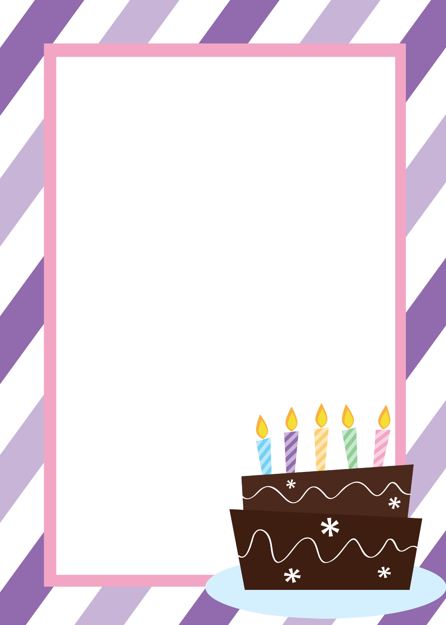 Word Birthday Card Template
 Free Printable Birthday Invitation Templates