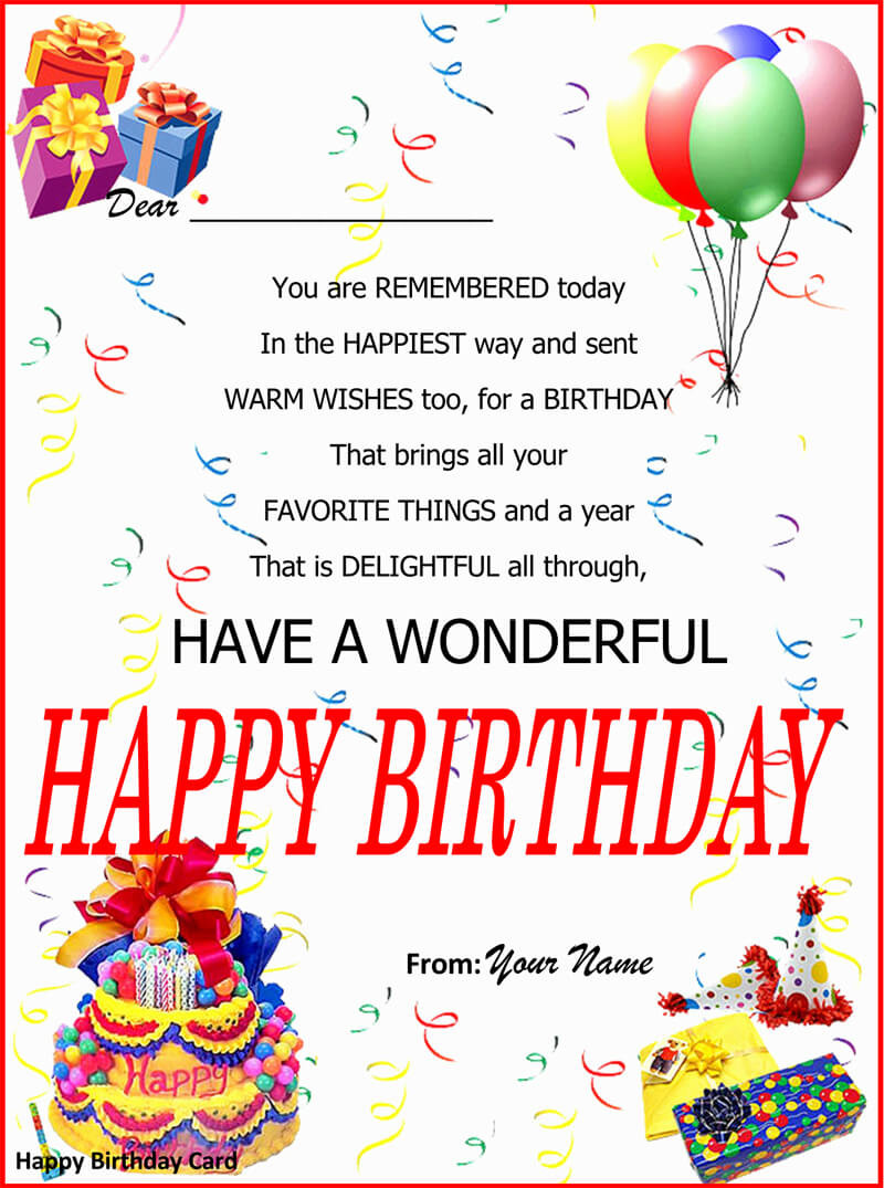 Word Birthday Card Template
 20 Free Birthday Card Templates for Word PSD AI