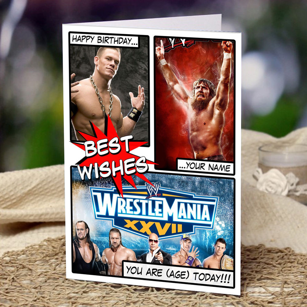 Wwe Birthday Cards
 WWE WRESTLEMANIA Personalised Birthday Card Son