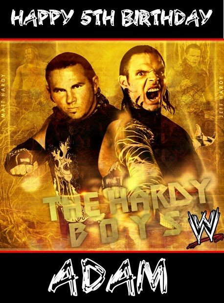 Wwe Birthday Cards
 WWE WRESTLING Hardy Boys PERSONALISED Birthday Card