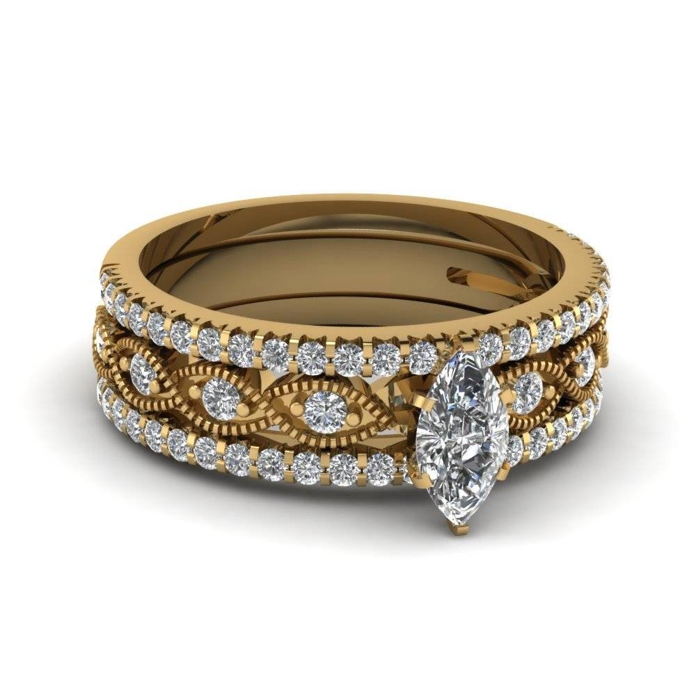 Yellow Gold Wedding Ring Sets
 15 Collection of Yellow Gold Wedding Band Sets