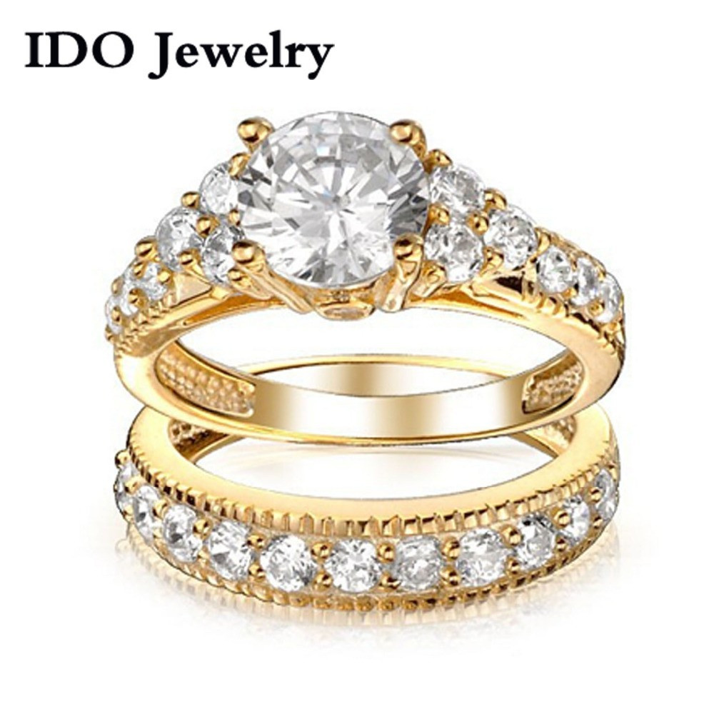 Yellow Gold Wedding Ring Sets
 Aliexpress Buy New Fashion jewelry Wholesale Wedding