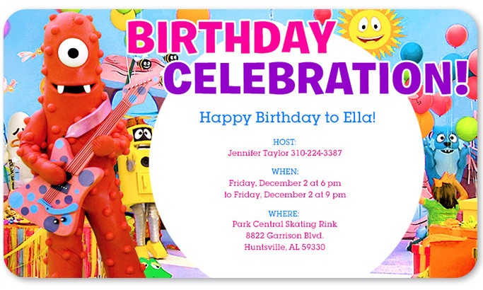 Yo Gabba Gabba Birthday Invitations
 Yo Gabba Gabba Birthday Invitations