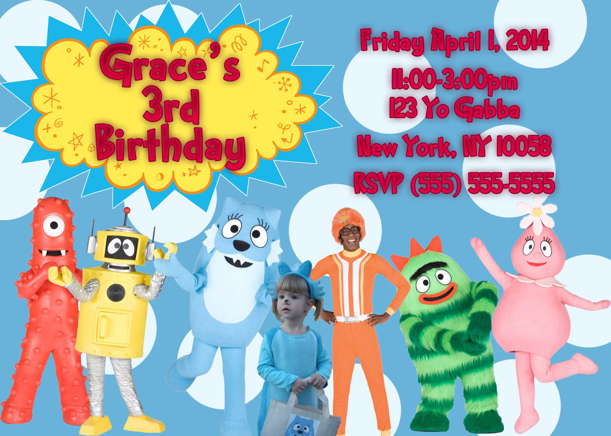 Yo Gabba Gabba Birthday Invitations
 Yo Gabba Gabba Birthday Invitations