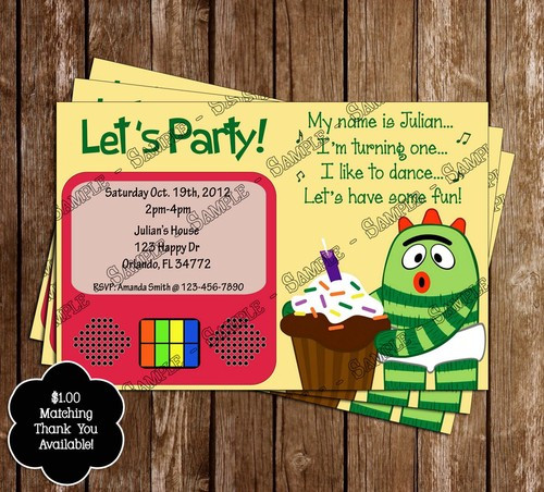 Yo Gabba Gabba Birthday Invitations
 Yo Gabba Gabba Birthday Invitation 2nd Birthday