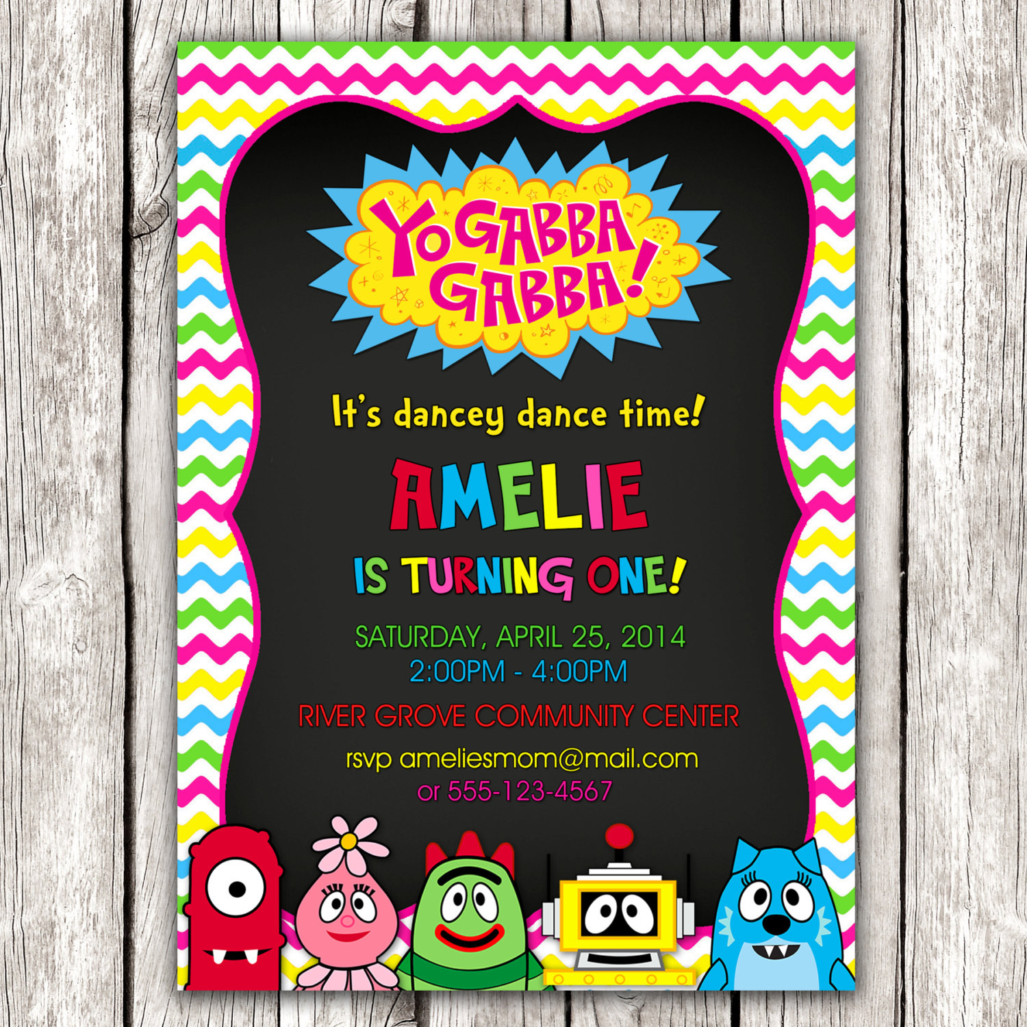 Yo Gabba Gabba Birthday Invitations
 Yo Gabba Gabba Invitation Yo Gabba Gabba Birthday Party