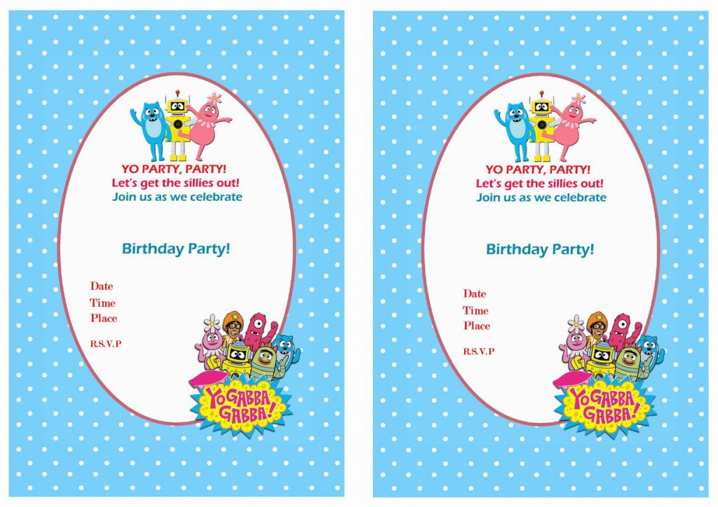 Yo Gabba Gabba Birthday Invitations
 Yo Gabba Gabba Birthday Invitations