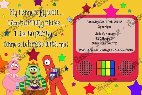 Yo Gabba Gabba Birthday Invitations
 Yo Gabba Gabba Birthday Invitation 2nd Birthday