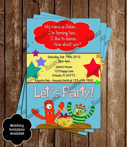 Yo Gabba Gabba Birthday Invitations
 Yo Gabba Gabba Birthday Invitation 1st Birthday