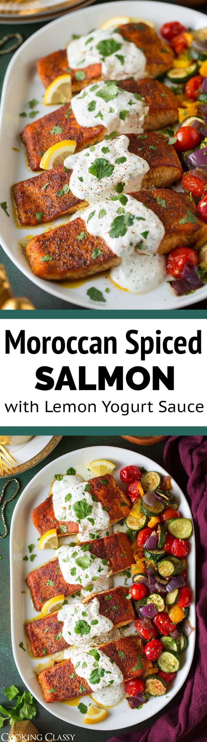 Yogurt Sauces For Salmon
 Moroccan Spiced Salmon with Lemon Yogurt Sauce Cooking